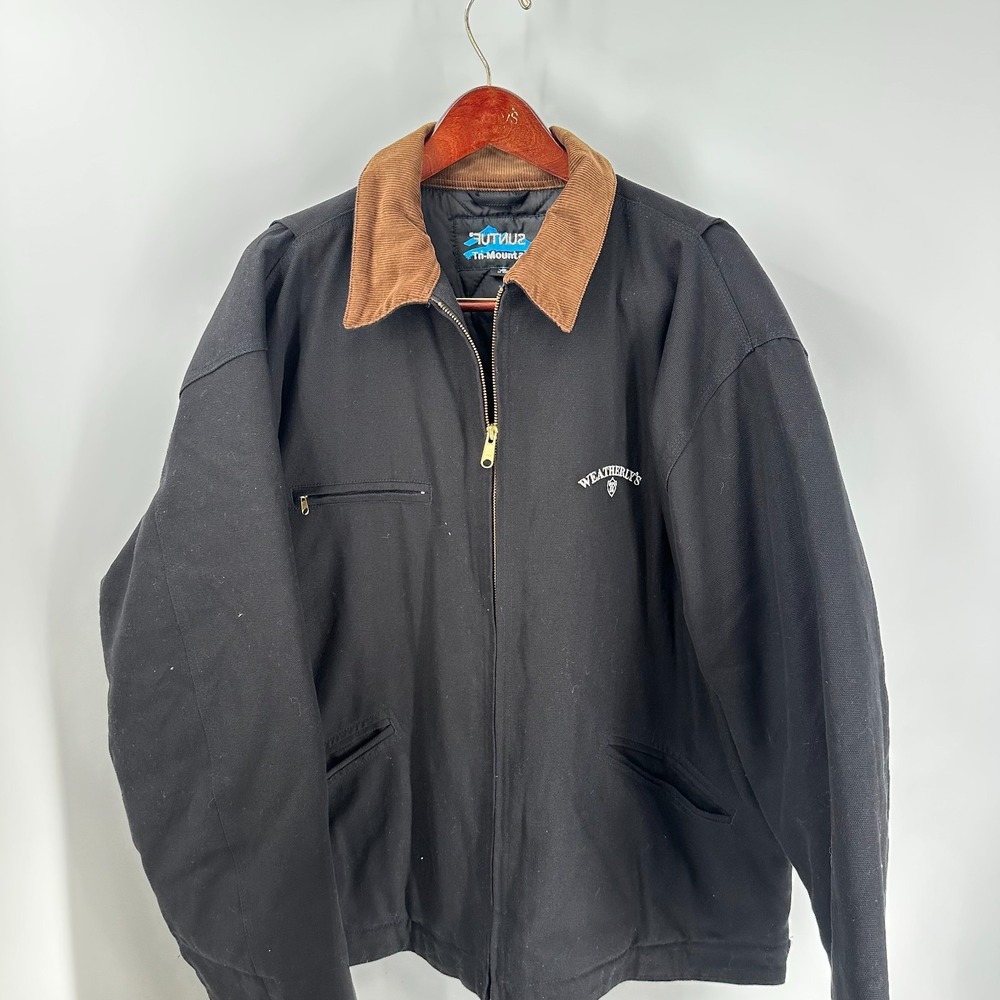 Suntuf TN. Mountain Weatherly's Quilt Lined Pockets Full Zip Jacket Black XL